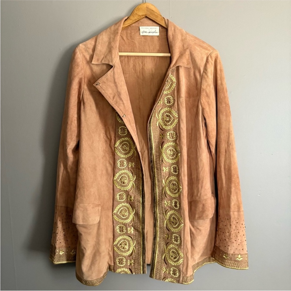 Free People x Brenda Knight Suede Leather Jacket Size Medium
